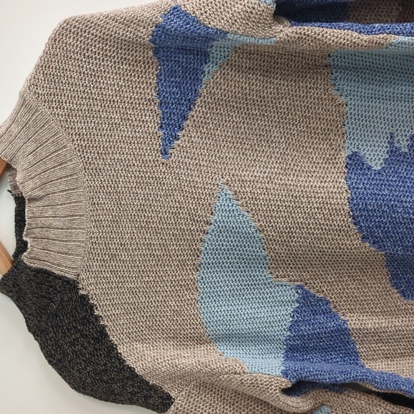 Nic+Zoe Winter Waves Colorful Boho Mock Neck Women's Sweater Fall - Picture 5 of 7